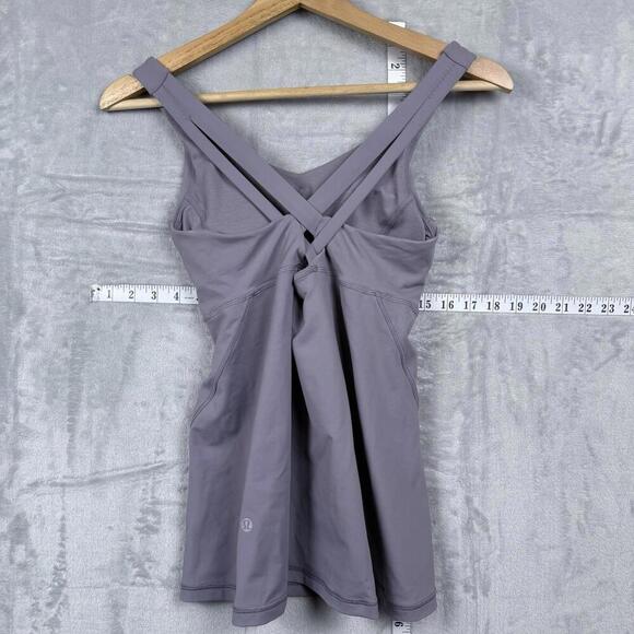 Lululemon Stash N Run Tank Support For B/C Stretch Size 6 Purple Gym Athleisure - Picture 1 of 7
